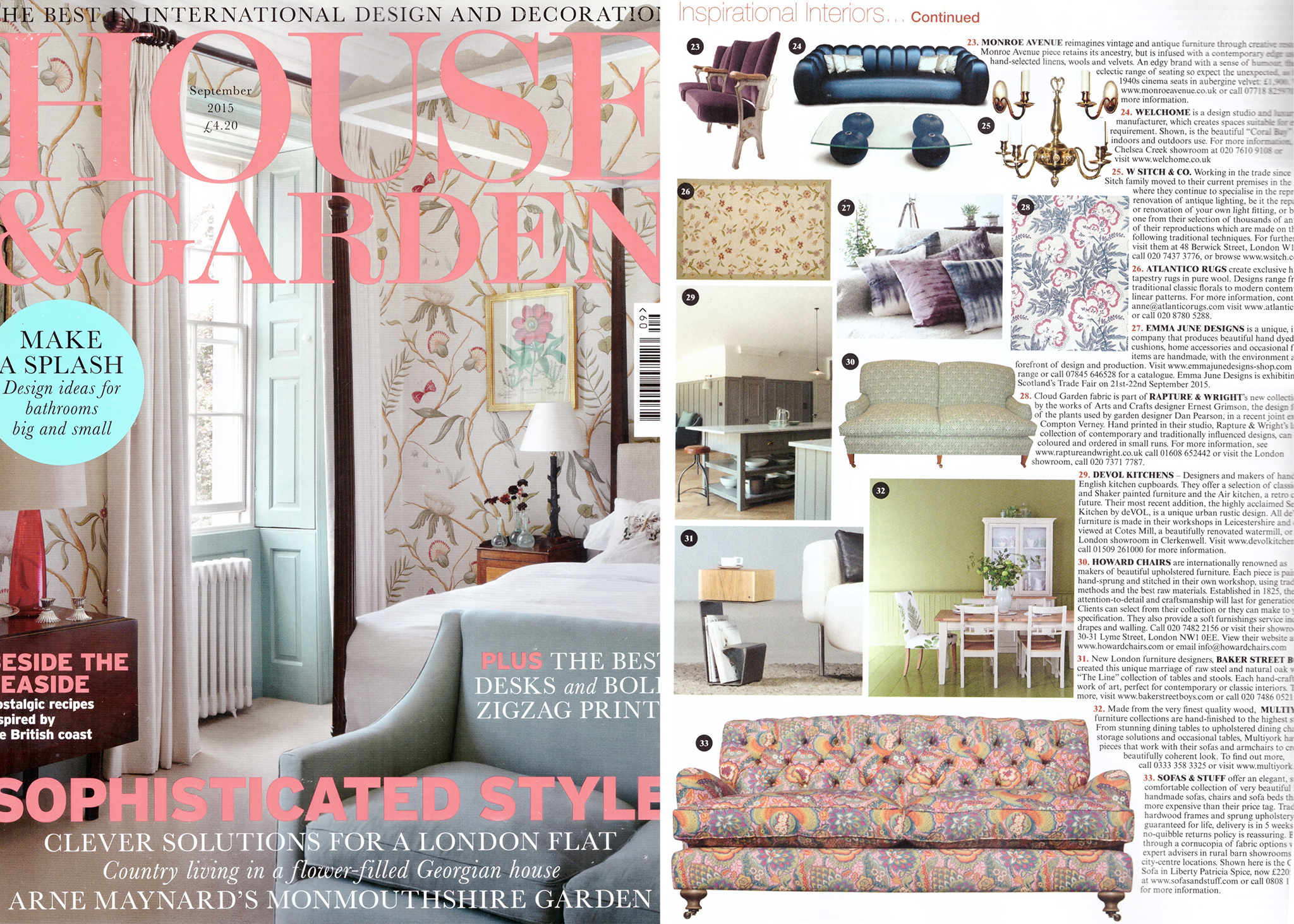 House and Garden luxury design feature of the modern THE LINE side table by Baker Street Boys