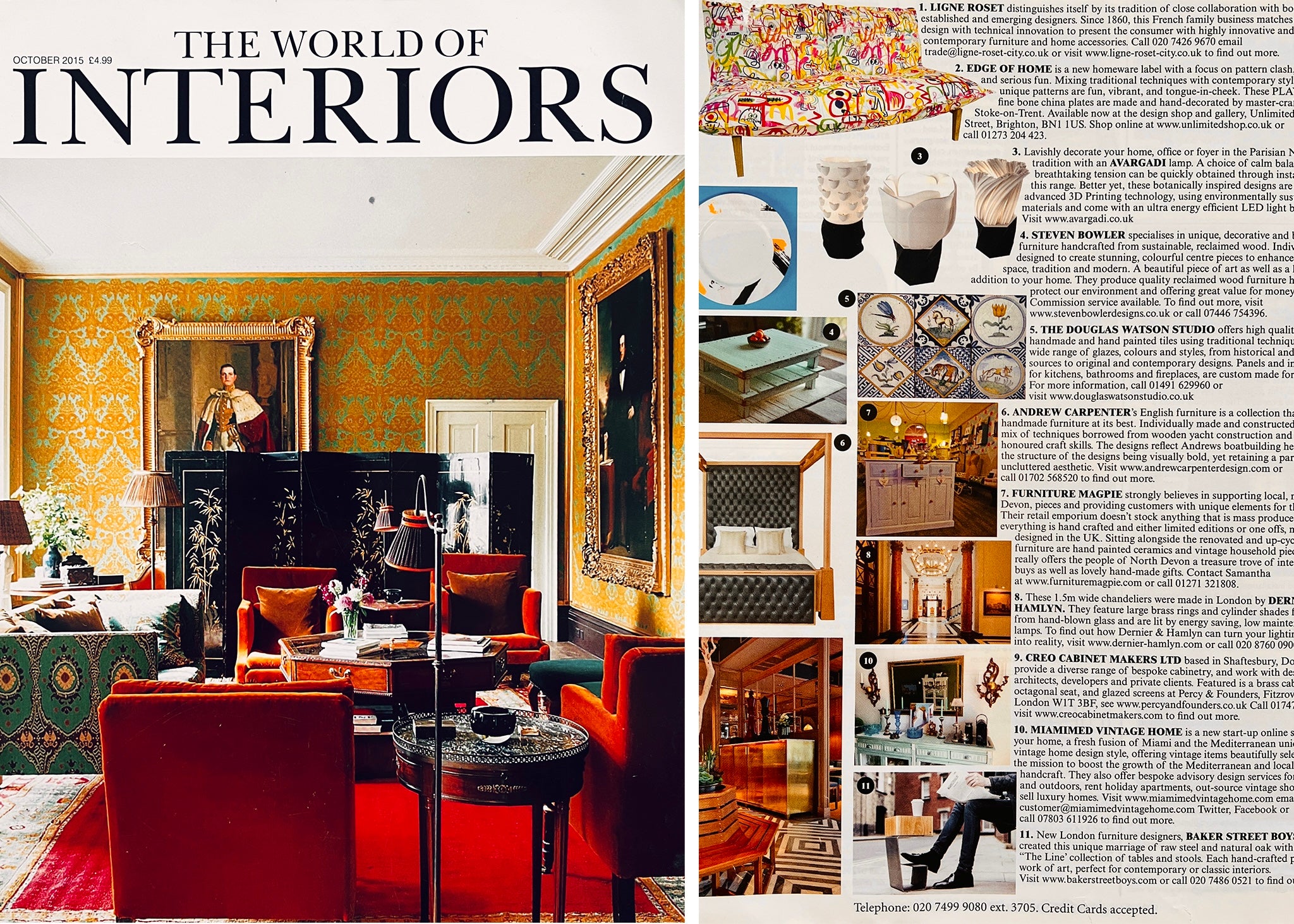 The World of Interiors luxury design feature of the modern THE LINE side table by Baker Street Boys